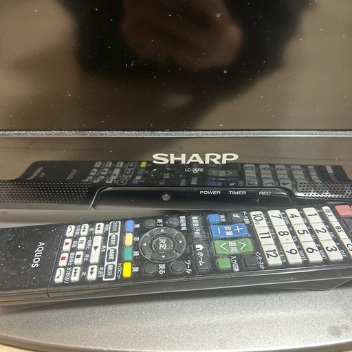 SHARP 液晶カラーテレビ　Blu-ray DVD内蔵型　26型