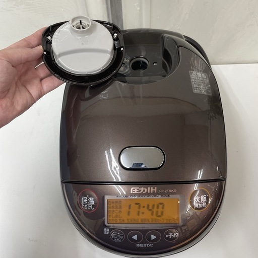 R317 ☀️ ZOJIRUSHI 圧力IH炊飯ジャー 1升（10合）炊き 20年製 NP-ZT18 ⭐ 動作確認済 ⭐ クリーニング