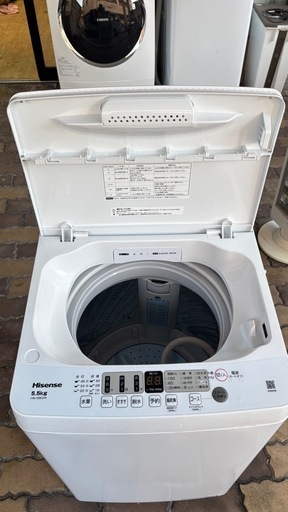 洗濯機(Hisense 2023年製　5､5kg)
