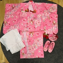 ピンクの七五三着物セットの画像