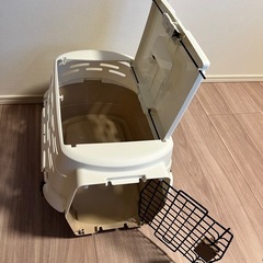 美品　ペットケージ　アイリスオーヤマ UPC-580 Mサイズ　ホワイト/ベージュ  の画像