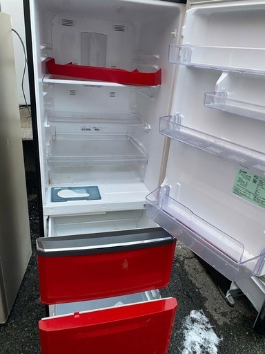 NO B778?福岡市内配送設置無料✨?三菱 【右開き】370L 3ドアノンフロン冷蔵庫 イタリアンレッド MR-C37EZ-R