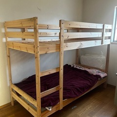 【急募 本日再出品】IKEA 木製2段ベッドの画像