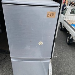 NO B781🌈福岡市内配送設置無料✨🌈SJ-D14F-S 冷蔵庫 シルバー系 [137L /2ドア /右開き/左開き付け替えタイプ] 2020年の画像