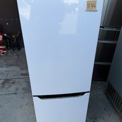 NO B766🌈福岡市内配送設置無料✨🌈ハイセンス 冷蔵庫 幅48cm 150L パールホワイト HR-D15C 2ドア 右開き 自動霜取り コンパクト 2020年 の画像