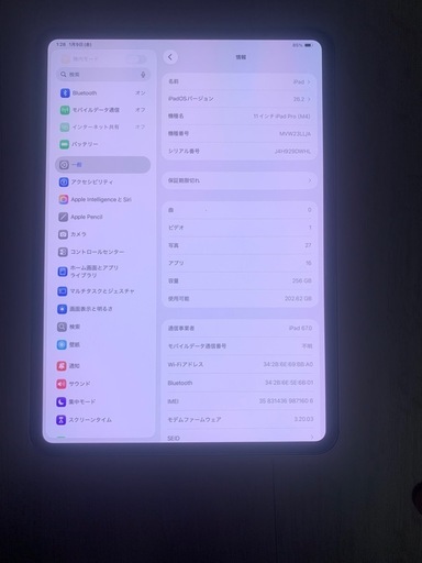 iPad Pro11インチ第5世代 256GB Wi-Fiモデル