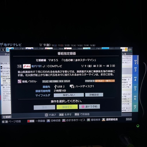 REGZA 32インチ 留守録 LAN HDMIx3 外付けハードディスク動作確認済み　ゲームやビデオカメラRCA
