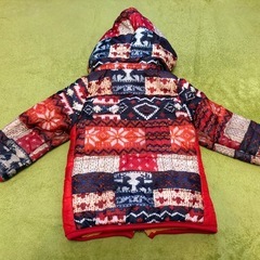 JUNKSTORE ダウンジャケット　赤　90cmの画像