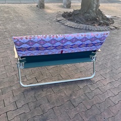 キャンプ用　折りたたみベンチ　モンロ×マウンテンリサーチのコラボ　チェアパッド　の画像