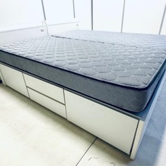 ニトリ　キングサイズマットレスセット 引き出し付きの画像