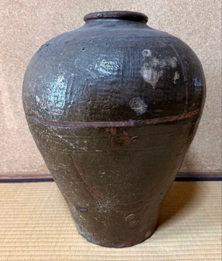 壺 花瓶 フラワーベース 黒色陶器製円筒形花瓶 大きな壺 フラワーベース 花瓶 壺 大きな花瓶　壺