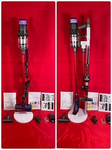 ダイソン③SV14V11 純正スタンド収納　長さ違う２本のパイプ付　２タイプヘッドから選択式　補強トリガー装着　パーツフルセット