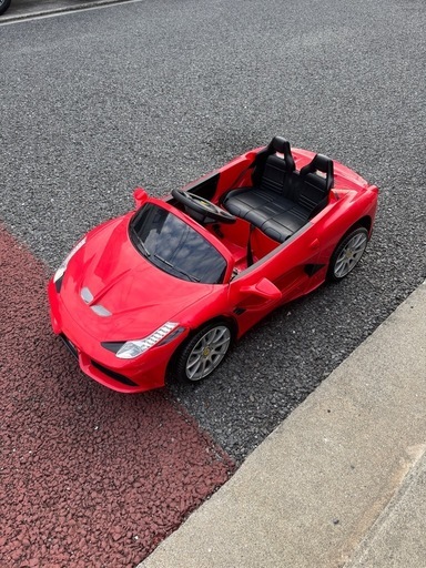 子供用電動自動車　リモコン付き　スピードアップカスタム品　バッテリー新品交換済み
