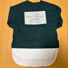 レディース ロンT 長袖 グリーンの画像