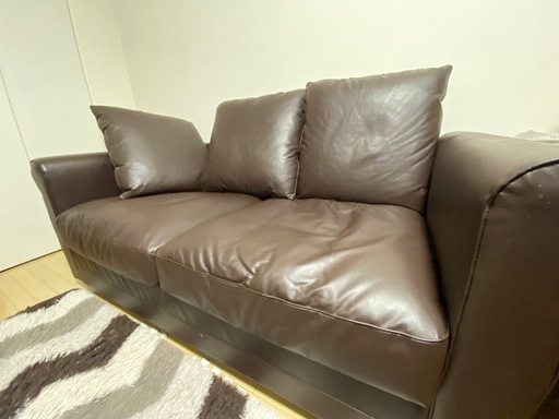 本日優先】IKEA 本革2人掛けソファー｜1万円｜1/14まで｜EVあり