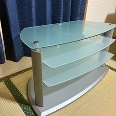 TV台　ガラス製の画像