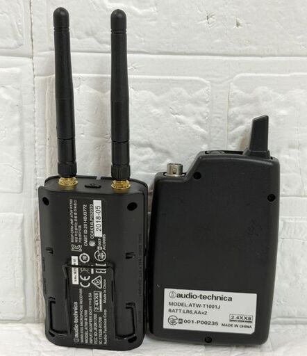 ① 動作OK オーディオテクニカ ワイヤレスシステム トランスミッター ATW-T1001J レシーバー ATW-1700 ピンマイク