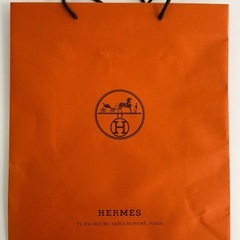 エルメス袋ショッパーまとめ その２ ブランド紙袋 オレンジ ショップ袋 中サイズ　手提げ袋　9点セットの画像