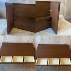 リビングテーブル LT-41440-SW 天然木 引き出し付 ローテーブル モリタインテリア工業 ダイニングテーブル  LT-414シリーズ ブラウンの画像