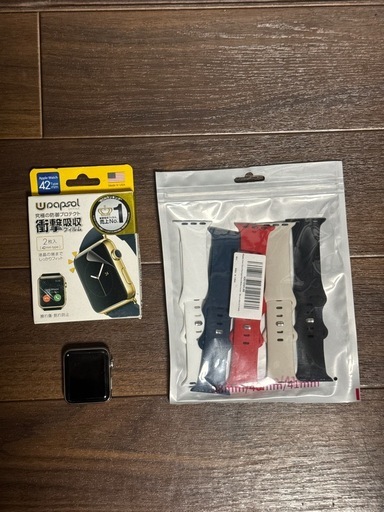上位モデル　Apple Watch series3 ステンレスモデル 42mm セルラー