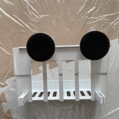 ホワイト 吸盤付きバスラックの画像