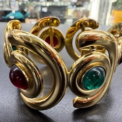 ☆ドリーム荒牧店☆　LOEWE ロエベ ブレスレット カラーストーン×GPメッキ ゴールドの画像