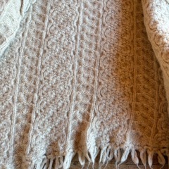 Zara ザラ ニット オフホワイト  ニットカーディガン ケーブルニット アシンメトリーカーディガン Sの画像