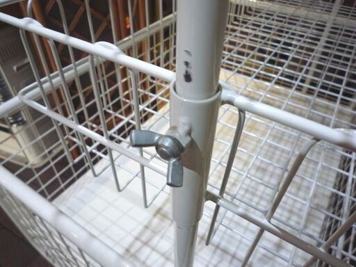 店舗什器 棚付きワゴン 幅90×奥60×高さ125cm ホワイト キャスター付き 業務用 ワゴン 陳列棚 ワゴンラック 什器 スチールワゴン ワゴンセール 店舗備品 店内陳列 札幌市東区 新道東店