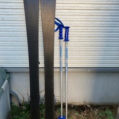 子供用 スキー板 ストックの画像