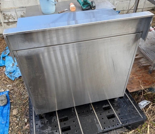 厨房用引き戸付き作業台　ステンレス厨房用品　飲食店