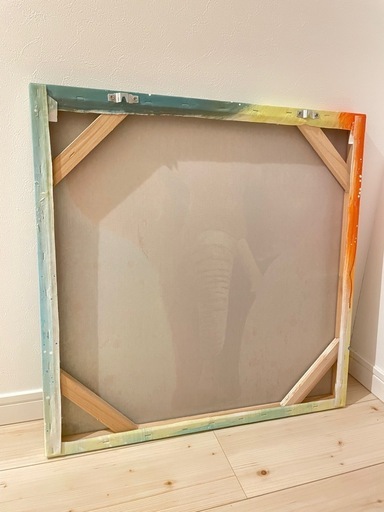 Amazonで約3万円で購入 本物 油絵 手描き 象