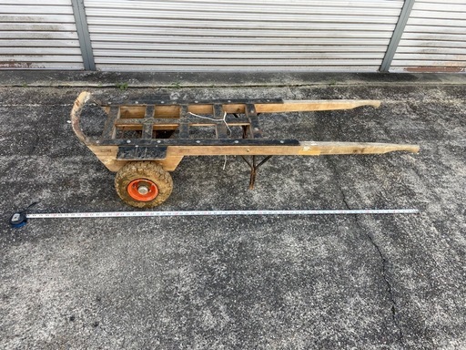2輪デッチ！石材　建築　運搬車に使用していました。