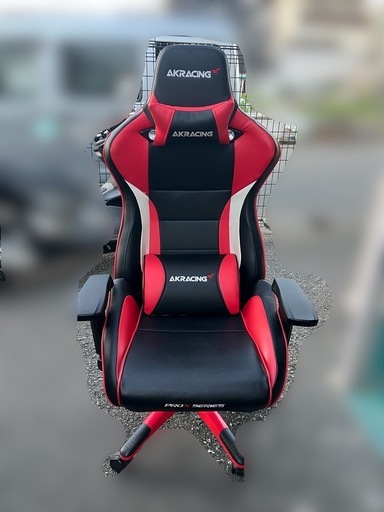 AKRacing Pro-X ゲーミングチェア 赤/黒/白 2017年購入 中古（傷・汚れ 