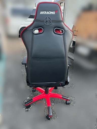 AKRacing Pro-X ゲーミングチェア 赤/黒/白 2017年購入 中古（傷・汚れ 