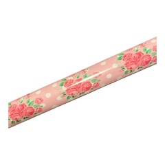 〈無料〉【美品】 突っ張り棒  つっぱり 伸縮ポール 花柄×ピンク　1本 の画像