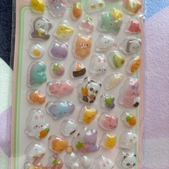 かわいさいっぱいぷっくりシール 5枚の画像