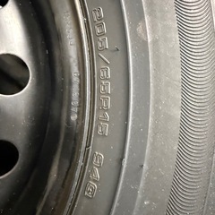 スチールホイール　タイヤ付きの画像