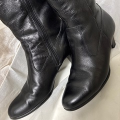 ロングブーツ 本革 ブラック モデーロの画像