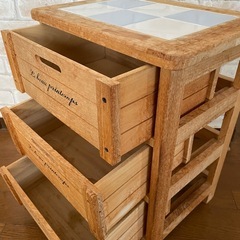 【決まりました】3段木製チェストの画像