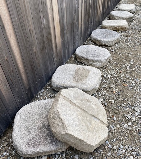 天然石 踏み石 直径約50cm 複数　飛石