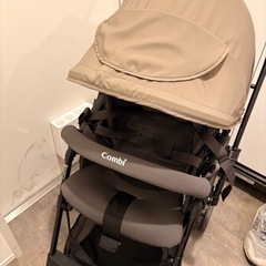 ベビーカー&純正レインカバー　コンビ　A型両体面　スゴカルエアー　エッグショック　MNの画像