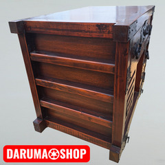 民芸調鍵付車箪笥(鍵付き)の画像