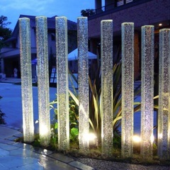 ガラス　柱　気泡入り　7本セット　外構　インテリア　の画像