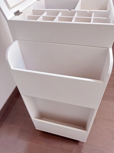 メイクワゴン ストア ホワイト(鏡、アクセサリーケース、ヘアアイロン