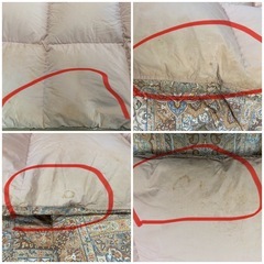 訳あり　花柄 羽毛布団 シングル　カバー付の画像