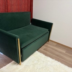 mutuki ソファーベッド グリーンの画像