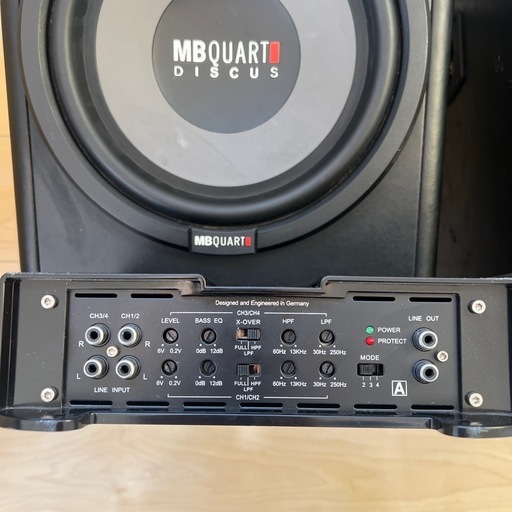 MB QUART 12インチ サブウーファー＋アンプ セット 中古（2セットあり）