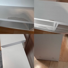 Francfranc 定価4万4800円リトモ シェルフ S ホワイト（W1180～1550xH800）の画像