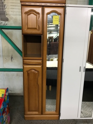 ジャングルジャングル貝塚店　シューズボックス　茶色　ブラウン　鏡　棚　引き出し　中古　貝塚市　二色浜