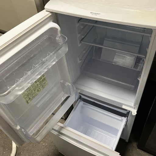 O 2601-128 SHARP ノンフロン冷凍冷蔵庫SJ-14E5-KW 137L 2018年製　動作確認済み　キズ汚れ有り